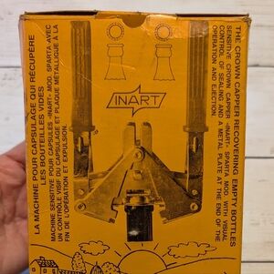 Sensitive Crown Capper - Inart Sparta Model - For Capping and Recovering Bottles